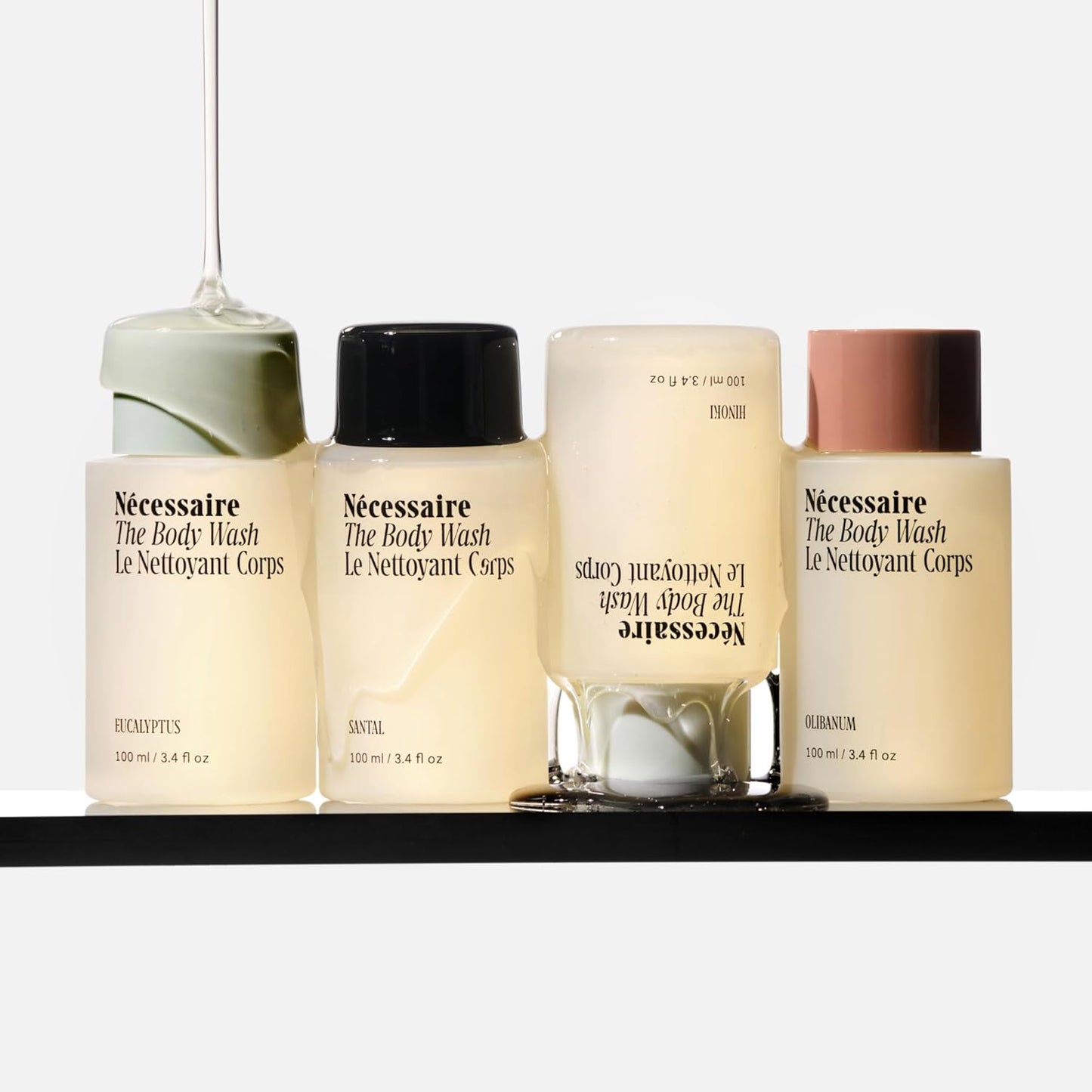 Nécessaire The Body Wash - Collection Set. Self Care Gifts for Women + Men, 4x Travel Size Skin Care Set, Natural Body Wash for Women + Men. With Vitamins + Niacinamide. Gel Cleanse, 3.4 fl oz.-FemmiqueWomen