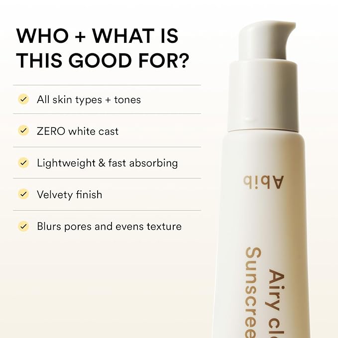 Abib Airy Clear Sunscreen Gel SPF30 1.01 fl.oz / 30 g (Semi- matte) | Korean Suncreen, Suncare, Sunblock, No White cast, Reef Safe, Primer poreless-FemmiqueWomen