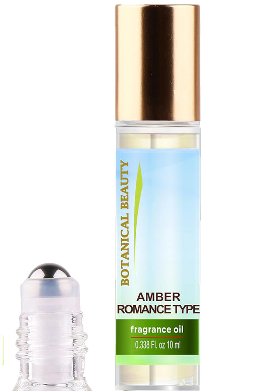 Botanical Beauty AMBER ROMANCE TYPE FRAGRANCE OIL ROLL-ON 0.338 FL OZ (10 ML) Rollerball Perfume, Alcohol-Free, Long Lasting-FemmiqueWomen