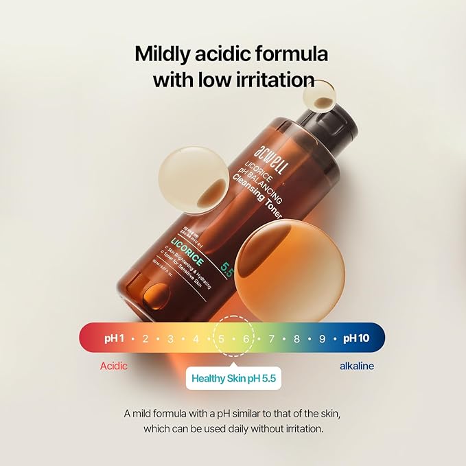 ACWELL Licorice pH Balancing Korean Toner for Cleansing 5.07 fl.oz. - Alcohol-Free PH5.5 Hydrating Facial Astringent - Skin Clarifying & Hydration Boosting Toner-FemmiqueWomen
