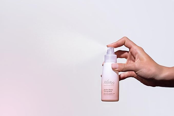 The Jojoba Company Water Toning Mist With Pure Jojoba Leaf Extract & Vitamin C - Hydrating, Toning & Firming - Antioxidant Protection - Reduces Pore Size - For Thirsty, Dehydrated & Dry Skin - 50ml-FemmiqueWomen