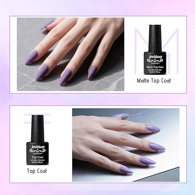 JEWHITENY Poly Gel Nail Kit 14 Colors - Yellow Nude Pink Blue Purple Glitter Tones Starter Kit with UV Lamp Base & Top Coat All-in-One Gift for Women Need U V Light Curing-FemmiqueWomen