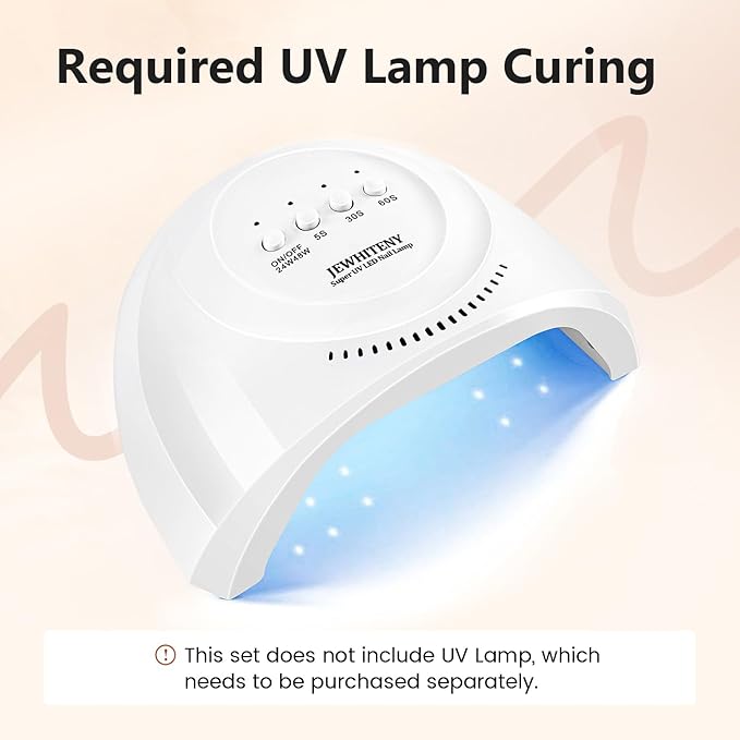 JEWHITENY Poly Extension Gel Nail Set Clear White Pink Poly Nail Gel With Slip Solution Base Coat Top Coat French Manicure for Finger Art and Home DIY Need U V Lamp Curing-FemmiqueWomen