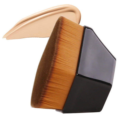 Foundation Brush, Daubigny Iron Type Makeup Brush for Face Blush Liquid Powder Foundation Brush for Blending Liquid, Cream or Flawless Powder Cosmetics with Protective Case (Black)-FemmiqueWomen