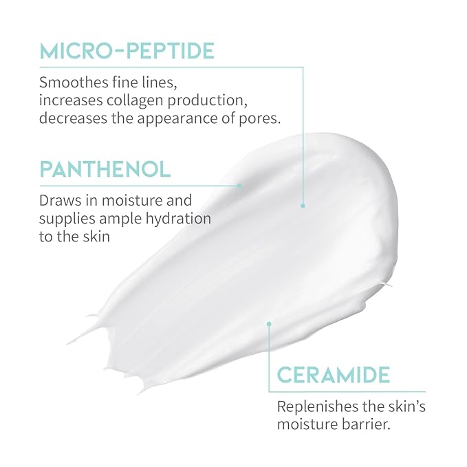 #OOTD Peptide Moisturizer Cream For Face, Dry Sensitive Skin Protection Barrier Cream For Aging Skin, Anti Aging, Hydrating, Peptide, Ceramide, Panthenol (1.69 FL.OZ)-FemmiqueWomen