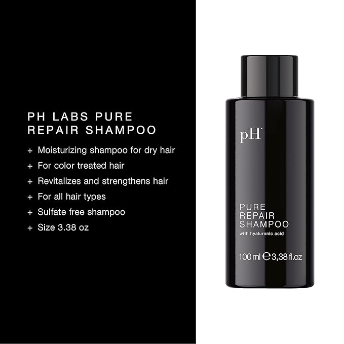 pH PURE HAIR Repair Moisturizing Shampoo 3.38 Oz - Hydrating Shampoo for Dry, Damaged & Color-Treated Hair - Revitalizing, Nourishing Formula to Restore Softness, Shine & Strength-FemmiqueWomen