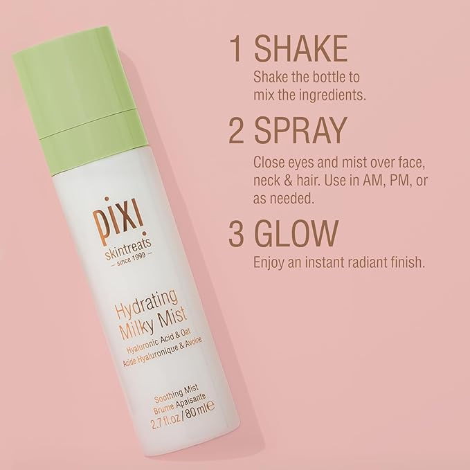 Pixi Beauty Milky Mist 2.70 Fl Oz | Hydrating Moisturizer for Dry Skin | Infused with Hyaluronic Acid-FemmiqueWomen