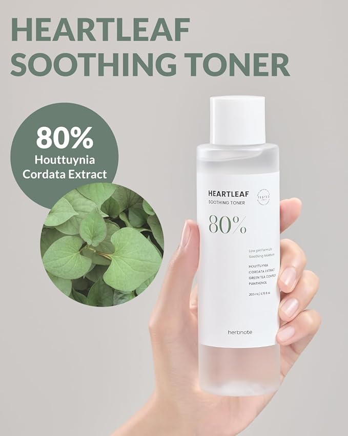 Heartleaf Soothing Moisture Toner - Low pH, 80% Heartleaf Extract, Enriched with Houttuynia Cordata & Green Tea, Clinically Tested, No Irritation - Ideal for Sensitive Skin, 6.76 f l. oz-FemmiqueWomen