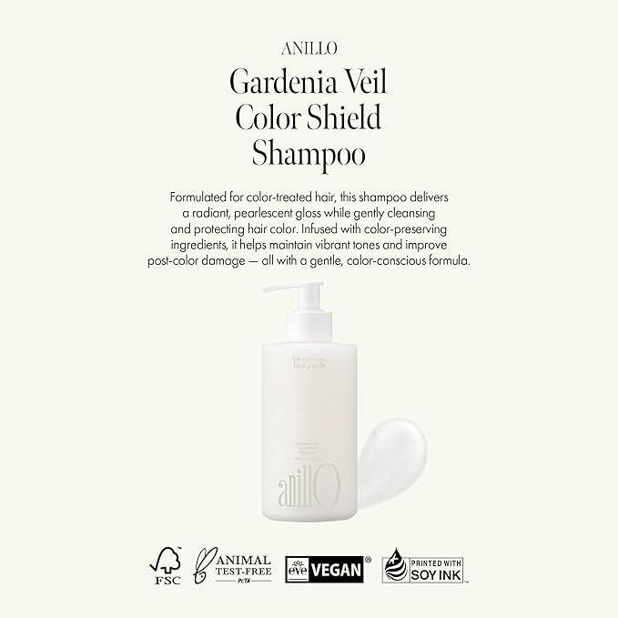 Gardenia Veil Color Shield Shampoo – Color-Treated Hair Care with Vegan Collagen, Protein Complex & White Bloom – Shine Enhancing, Damage Repair, Sulfate & Silicone-Free – 300ml / 10.1 fl oz-FemmiqueWomen