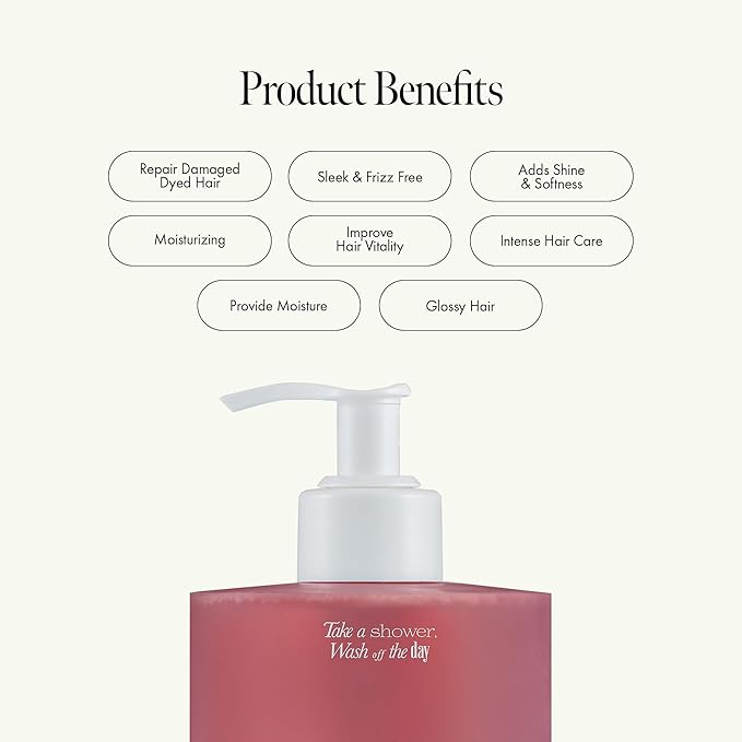 Rosy Night Repair Shampoo – Anti-Dandruff & Damage Repair with Damask Rose Water & Ceramide – Color Safe, Silicone & Sulfate Free (15.22 fl. Oz)-FemmiqueWomen