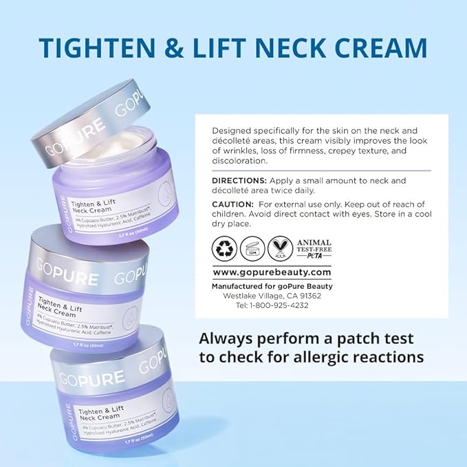 goPure Tighten and Lift Neck Cream- Clinically Tested-FemmiqueWomen