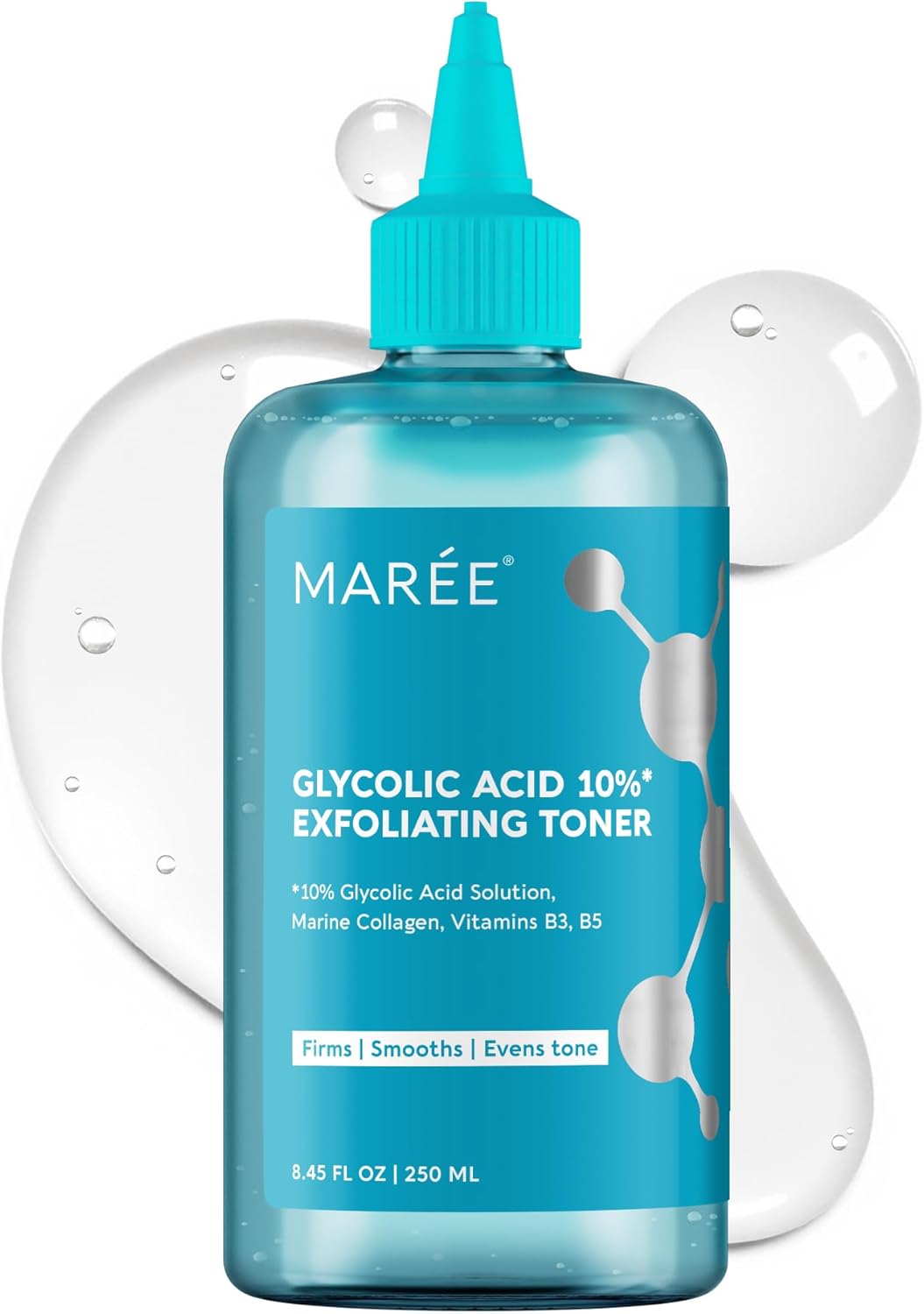 MAREE Glycolic Acid Toner 10% Facial Polish - Exfoliating Toner for Face - Glycolic Acid Toning Solution - Face, Scalp & Underarms Exfoliant Spray Alternative - Pure Acido Glicolico para Manchas-FemmiqueWomen