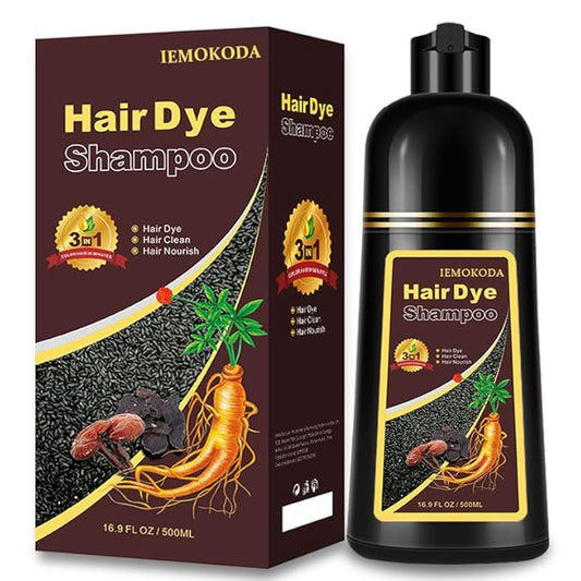 Hair Dye Shampoo for Gray Hair, 3-in-1 Color Shampoo Hair Dye for Women & Men, Natural Brown Hair Coloring Shampoo, Shampoo Tinte Para El Cabello, Plant Bubble Hair Dye, Easy to Use at Home (Coffee)-FemmiqueWomen