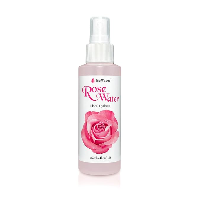 Well's Oil Rosewater Mist Spray (4 Fl oz) – Hydrates, Soothes & Refreshes | 100% Natural | No Chemical | For All Skin and Hair Types-FemmiqueWomen