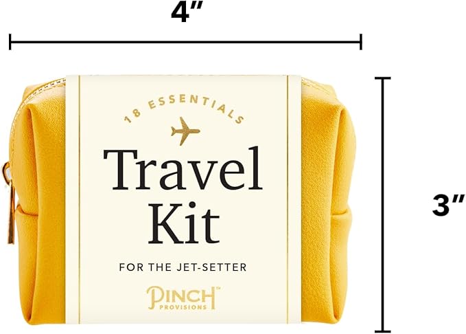 Pinch Provisions Travel Kit, includes 18 Must-Have Emergency Essential Items for Travelling, Ideal Road Trip or Airport Gift for Friends, Family & Peers, Portable Pouch-FemmiqueWomen