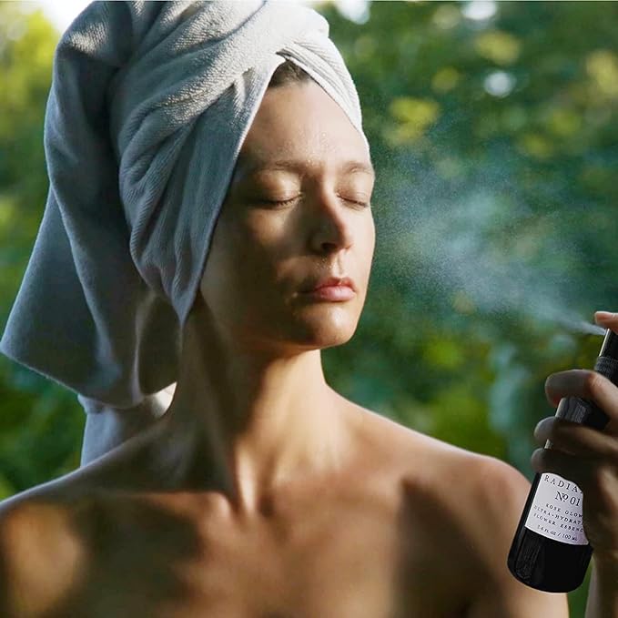 Organics - Radiance, Ultra-Hydrating Rose Water Spray for Face and Neck, Face Mist with Organic Rose Flower Essence, Facial Mist for All Skin Types, Hydrates Dry and Dull Skin, 3.4 fl oz-FemmiqueWomen