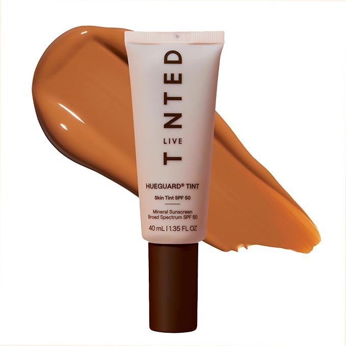 Live Tinted Hueguard Skin Tint SPF 50 - Tinted Mineral Sunscreen with Light-Medium Buildable Coverage With a Hydrating and Radiant Finish - Water and Sweat Resistant, 1.35 fl oz - Shade 05-FemmiqueWomen