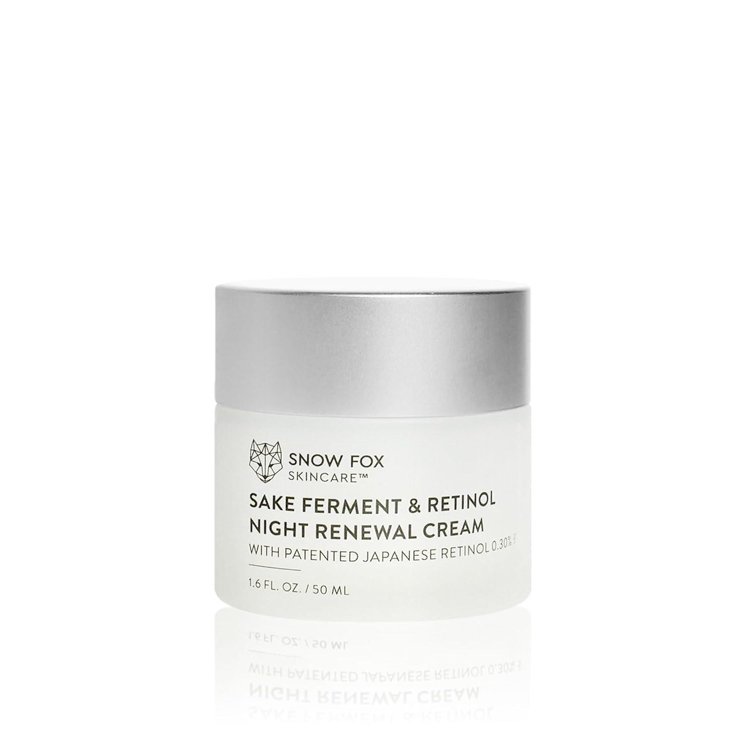 Snow Fox Skincare Sake Ferment & 0.30% Retinol Night Renewal Cream - Patented Japanese Technology for Youthful, Vibrant Skin | Smooth Fine Lines, Ease Redness, Boost Microbiome & Skin Barrier-FemmiqueWomen