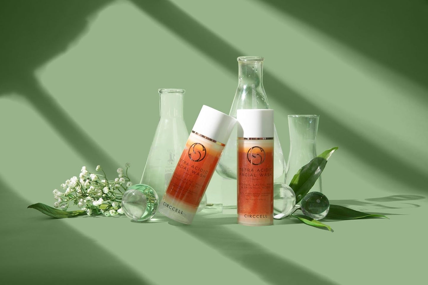 CIRCCELL Tetra Acidic Facial Cleanser: Perfect Your Skin with a Blend of Glycolic, Malic, Lactic, and Salicylic Acids Infused with Nourishing Jojoba Oils-FemmiqueWomen