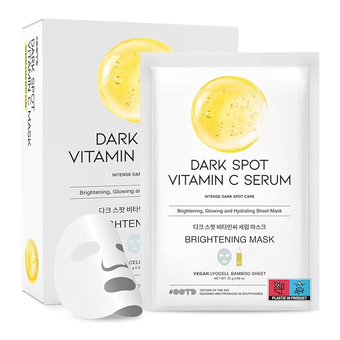 #OOTD Vitamin C Revitalizing Hydrating Sheet Mask (10pcs) - Face Mask Korean Skincare Facial Sheet Masks for Even-Looking Skin Tone & Radiance-FemmiqueWomen