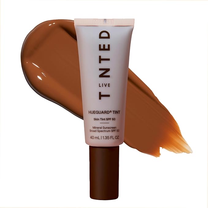 Live Tinted Hueguard Skin Tint SPF 50 - Tinted Mineral Sunscreen with Light-Medium Buildable Coverage With a Hydrating and Radiant Finish - Water and Sweat Resistant, 1.35 fl oz - Shade 03-FemmiqueWomen