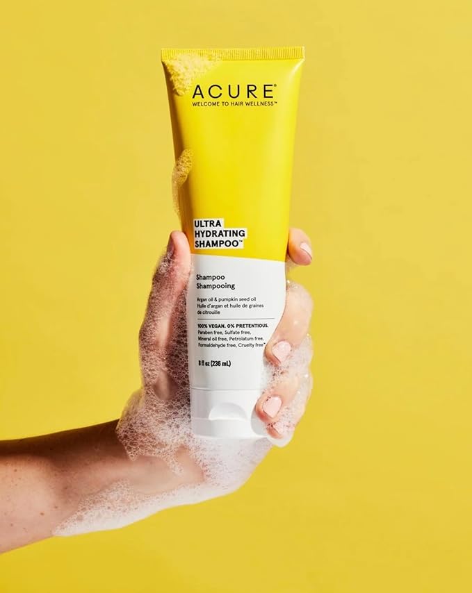 Acure Ultra Hydrating Shampoo – Deep Moisture & Nourishing Formula for Dry, Dehydrated Hair, Restores Hydration, Vegan, Sulfate & Paraben-Free, 8 Fl Oz-FemmiqueWomen