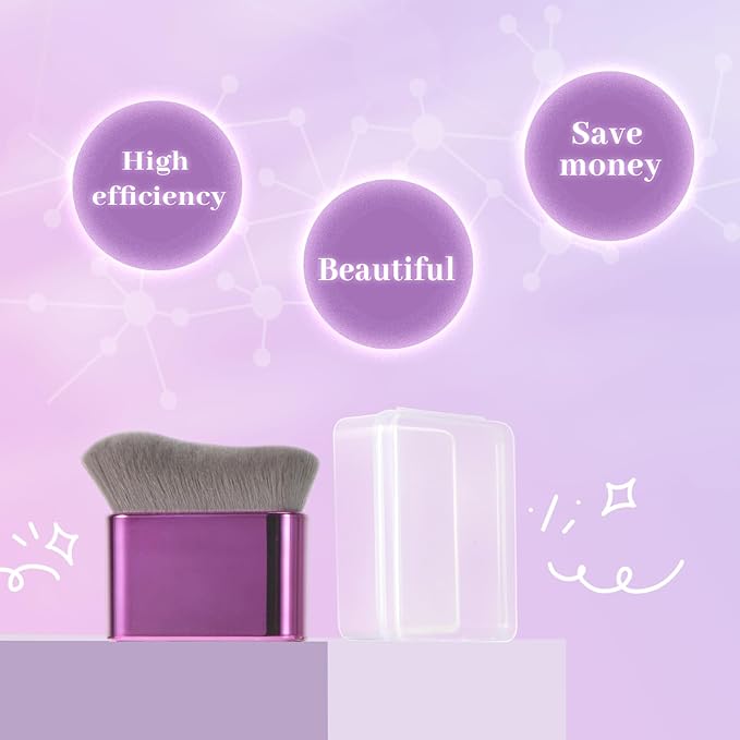 Self Tanner Brush for Body & Face - Kabuki Makeup Brush for Self-Tanner,Tanning Mousse,Foundation & Bronzer | Streak-Free Application,Super Soft Bristles,Professional Tanning & Body Makeup Tool-FemmiqueWomen