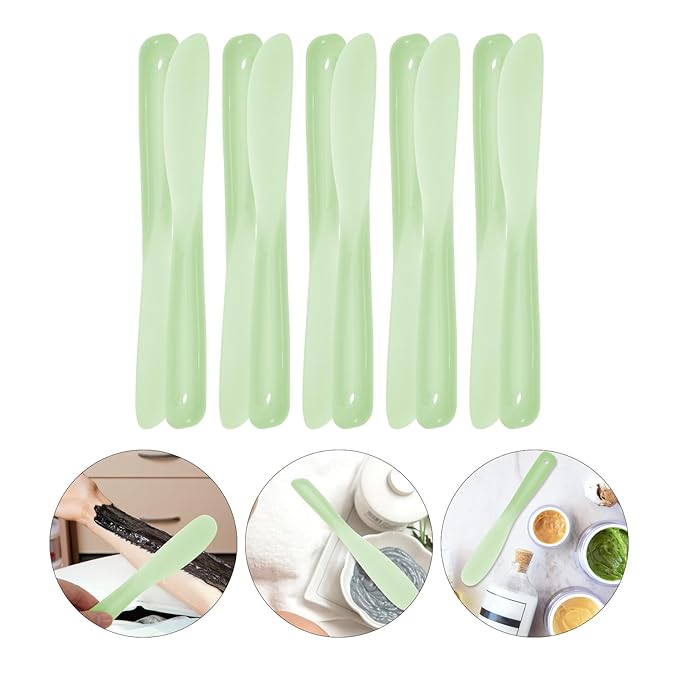 10pcs Tool Stick Makeup Spatulas Makeup Scoop Cosmetic Scoop Sampling Spatula Cosmetics Mixing Spatulas Cosmetic Applicator Spoon Large Mixing Spoon-FemmiqueWomen