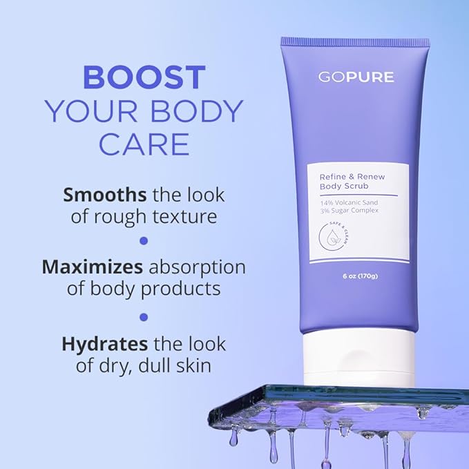 goPure Neck Firming Duo, Tighten & Lift Neck Cream, Refine & Renew Body Scrub, 2 piece set-FemmiqueWomen