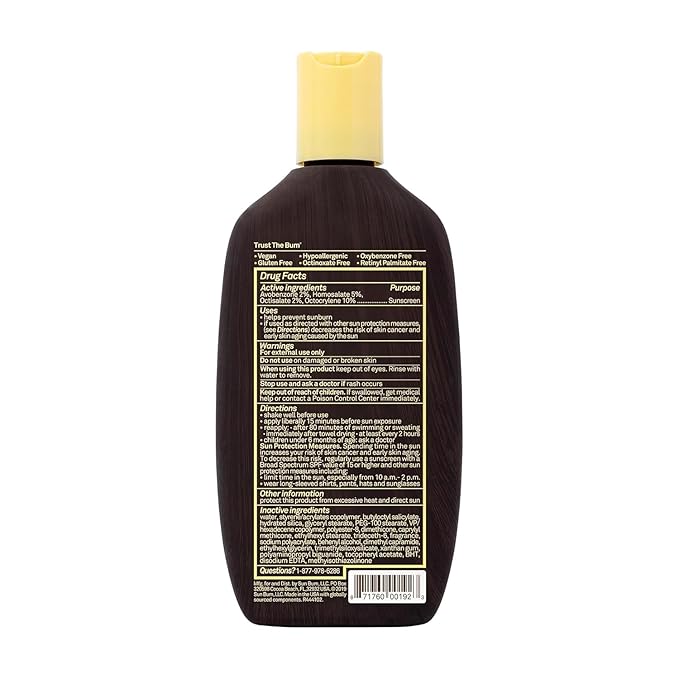 Sun Bum Original SPF 15 Sunscreen Body Lotion - Broad Spectrum Moisturizing Sunscreen with Vitamin E - Hawaii 104 Act Compliant (Made without Octinoxate & Oxybenzone) - 8 oz-FemmiqueWomen