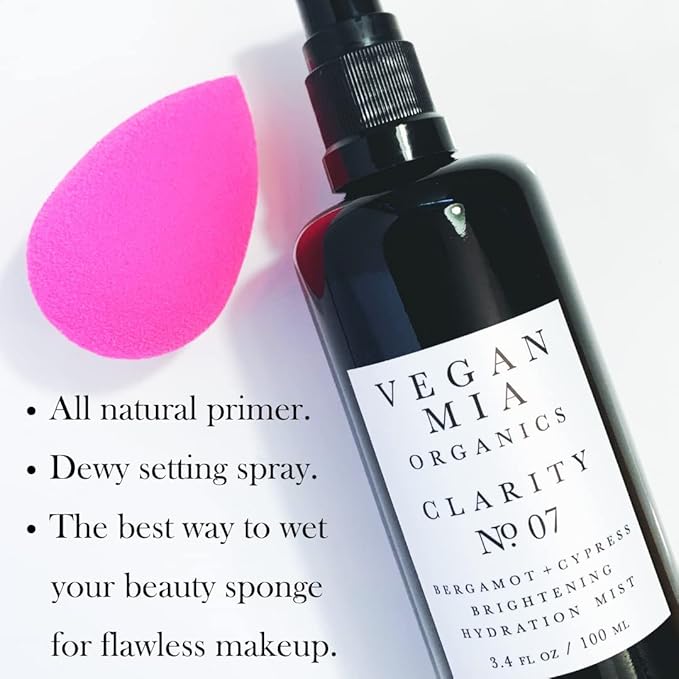 USDA Organic Clarity Balancing Face Mist - Hydrating Rose Water Facial Spray Suitable For All Skin Type Face Moisturizer, Setting Spray for Makeup & Face Primer, 3.4 oz-FemmiqueWomen