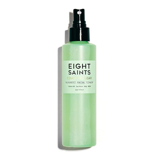 Eight Saints Coast is Clear Seaweed Anti Aging Face Toner, Natural and Organic Alcohol Free Witch Hazel Toner for Face, Minimizes Large Pores and Redness, 6 Ounces-FemmiqueWomen