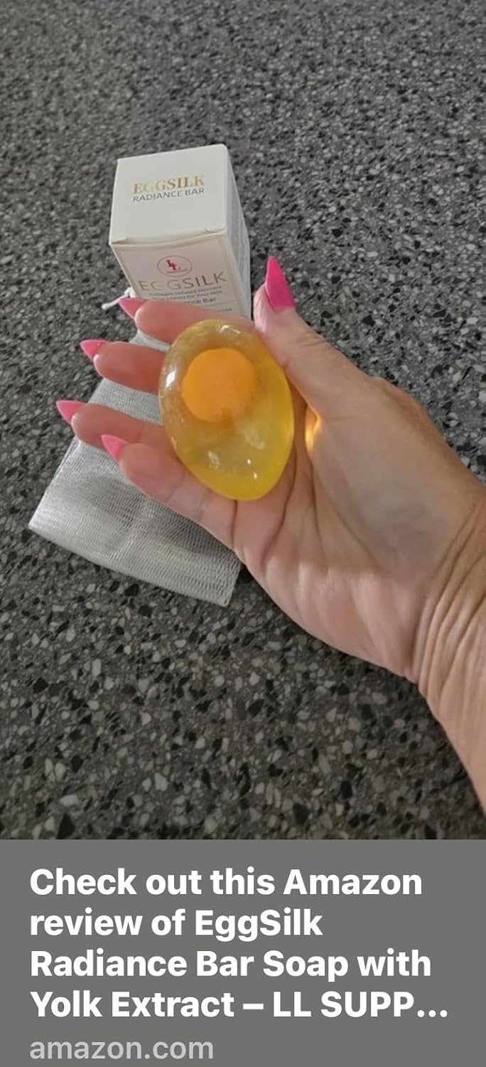L & L Supplement EggSilk Egg Soap Radiance Bar with Yolk Extract | For Smooth, Glowing Skin | Gentle for Face & Body, All Skin Types | Sulfate-Free, Cruelty-Free, Clean Beauty | 80g-FemmiqueWomen