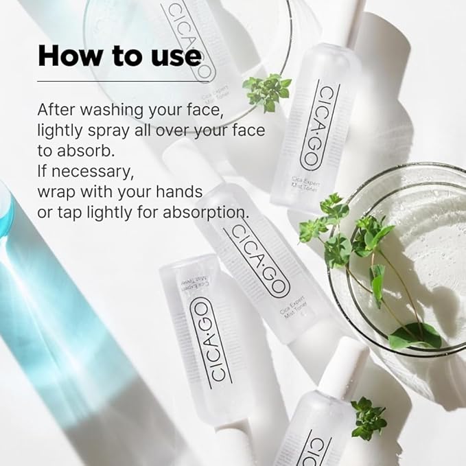 CICA Expert Mist Toner, Alcohol-Free Soothing Facial Mist for Sensitive Skin, Hydrating & Calming Korean Skin Care (5.07 fl.oz/150ml)-FemmiqueWomen