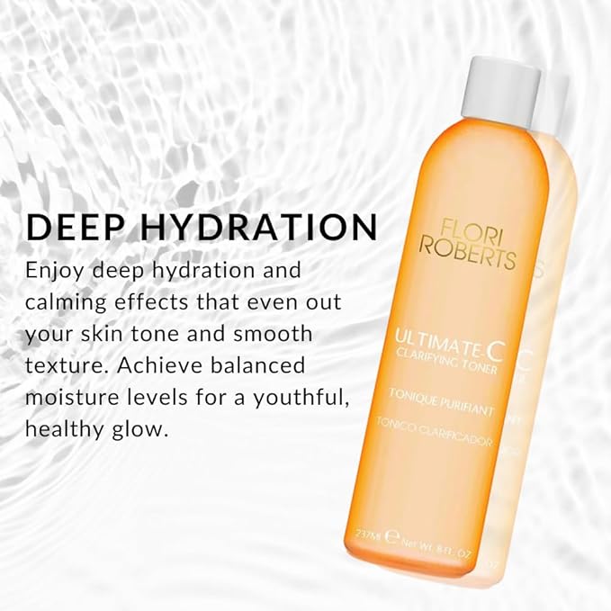 Ultimate-C Clarifying Toner by Flori Roberts, Facial Toner for Women of Color or Deeper Skin Tones, Protects Against Signs of Aging, Refreshing, Hydrating, Calming, Alcohol-Free-FemmiqueWomen