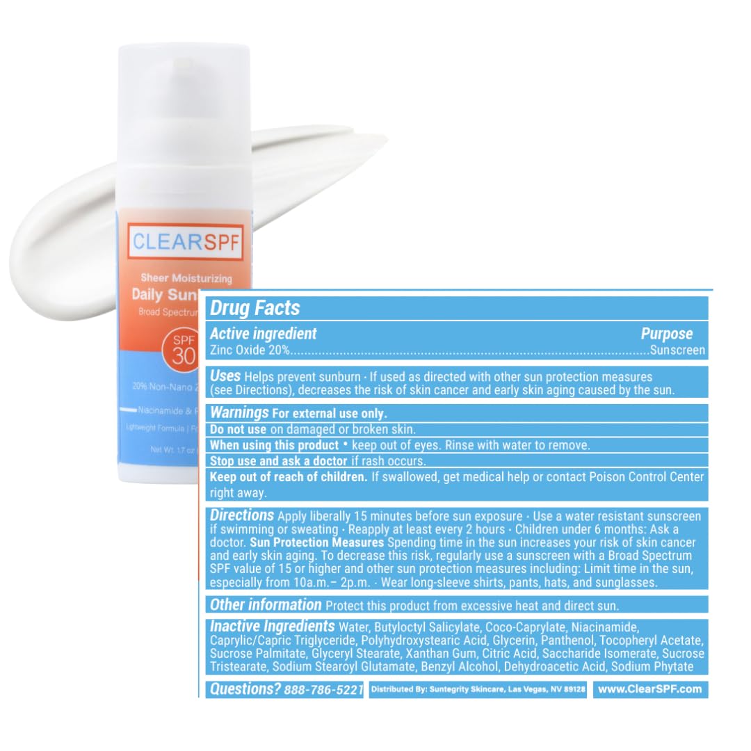 ClearSPF Daily Moisturizing Sunscreen (Sheer)-FemmiqueWomen
