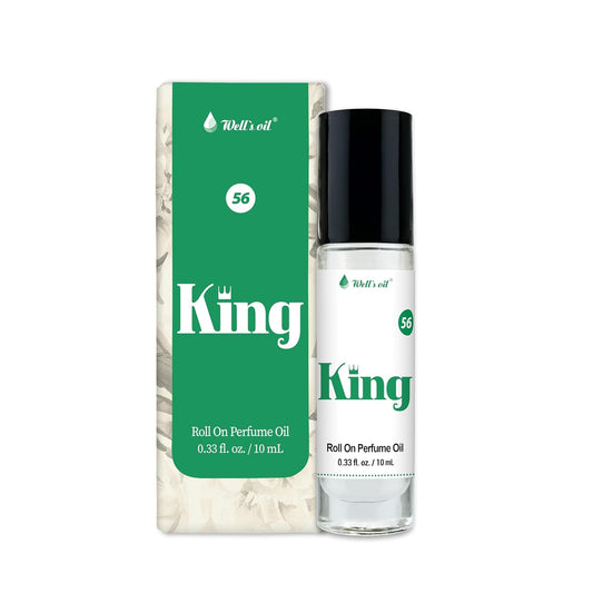 Well's Oil Well's Perfume Oil Roll-On (King) | 10 ml / 0.33 fl Oz | Clean, Rich, Pure Scent| Alcohol-Free| Oil Based| Long Lasting| Concentrated Roll-on Perfumes for Women and Men | 10 ml / 0.33 fl-FemmiqueWomen