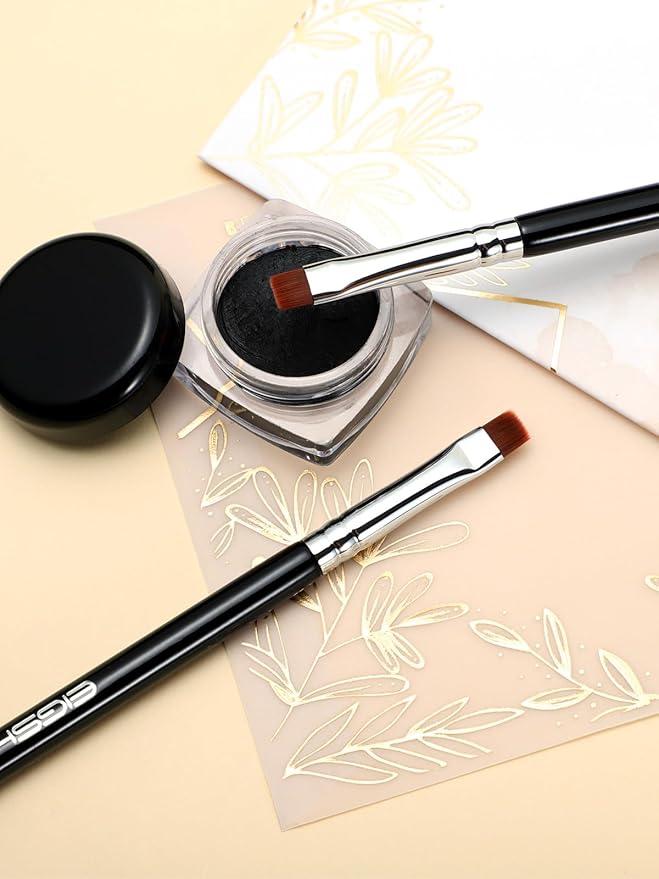 EIGSHOW Flat Eyeliner Brush, Professional Precise Eyebrow Concealer Brush for Sharp Defined, Eye Liner Application with Gel Liquid Cream Powder (E808)-FemmiqueWomen