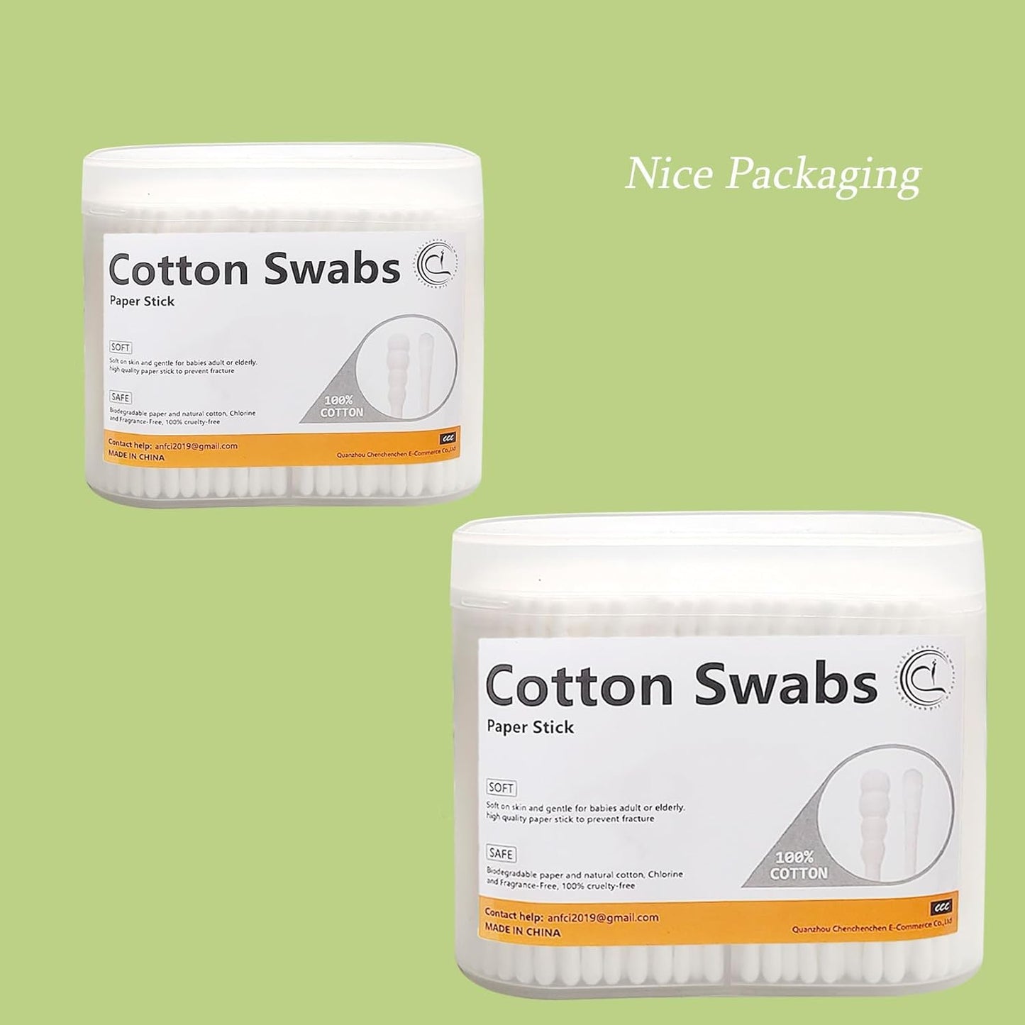 1000 Count Mini Cotton Swabs, Spiral/Round Cotton Swab with Paper Stick for Personal Care and Cleaning-FemmiqueWomen