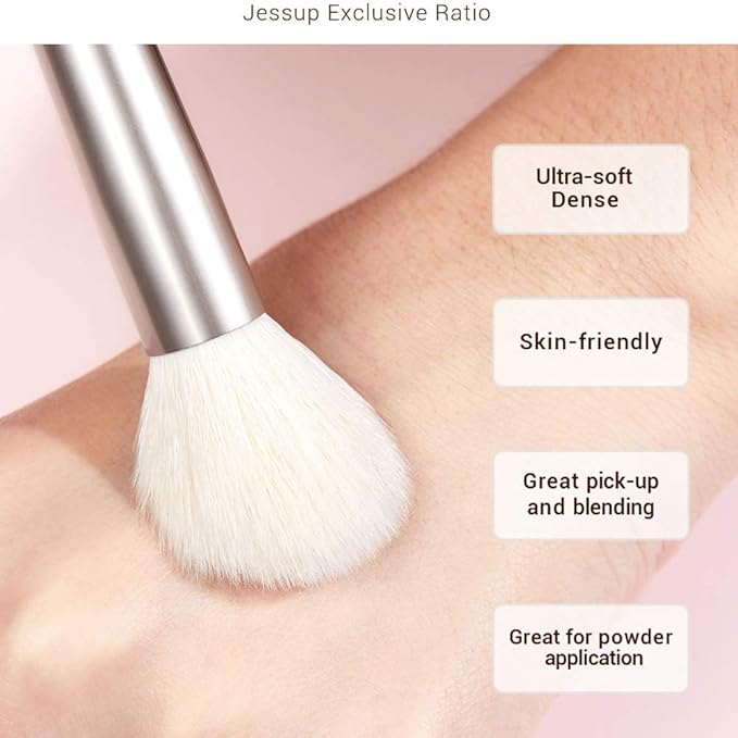 Jessup Makeup Brushes Set Professional Makeup Brush Eyeshadow Blending Powder Foundation Blusher Concealer 25pcs with Cosmetics Storage Box, Blushing Bride T295-FemmiqueWomen