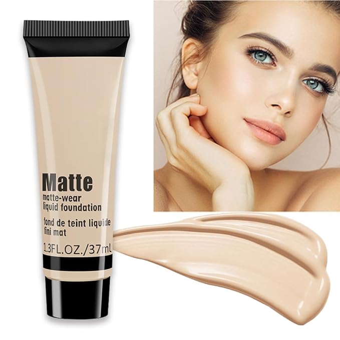 1 Pack Liquid Foundation Cream for Face Makeup,Durable Full Coverage Matte Concealer Make Up,Oil Control & Waterproof Base Primer -1 Fl.Oz (BEIGE 3#)-FemmiqueWomen