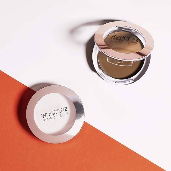 WUNDER2 PERFECT SELFIE Makeup Bronzing Veil HD Photo Finishing Powder Matte For Shine-Free Finish Pressed Compact, Sunkissed Bronzer Contour