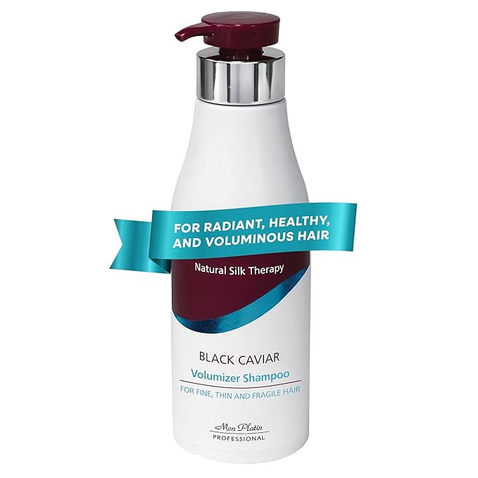 Mon Platin Professional Black Caviar Volumizer Hair Shampoo - For Fine, Thin, Fragile Hair - Enriched with Black Caviar, Hair Shampoo for Damaged hair, Volume Shampoo, SLS/Salt Free 500ML-FemmiqueWomen
