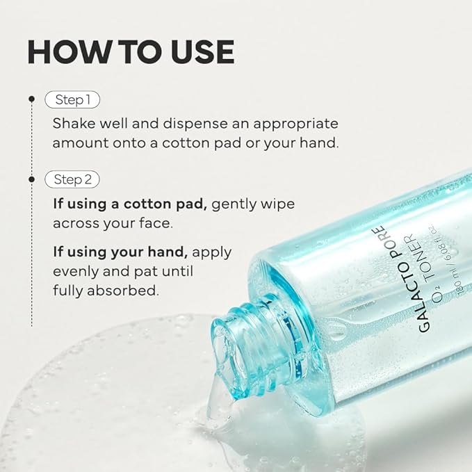 SAM'U Galacto Pore O2 Toner, Exfoliating & Pore-Tightening, Oxygen Bubble Galactomyces Toner, Hydrating for Sebum Control & Suitable for All Skin Types, Korean Toners, 6.08 Fl. Oz-FemmiqueWomen