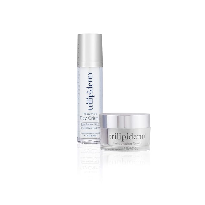 Trilipiderm Sightseer Bundle – Protective Day Cream Broad Spectrum SPF 30 and Rehydration Night Crème Set – Day and Night Protection, Hydration and Renewal Travel Size-FemmiqueWomen