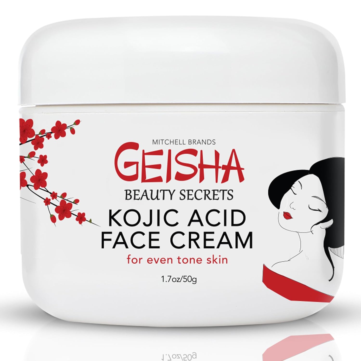Geisha Kojic Acid Cream - 1.7 fl oz / 50 ml - Skin Brightening Cream for Face, Body, Hands - with Glycolic Acid-FemmiqueWomen