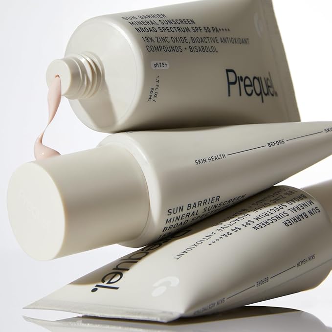 Skin Sun Barrier Mineral Sunscreen SPF 50. PA++++ Broad Spectrum Zinc Oxide Sunblock with Semi-Transparent Lightweight Texture. Moisturizing UV Defense for Face. Travel Size, 1.7oz-FemmiqueWomen