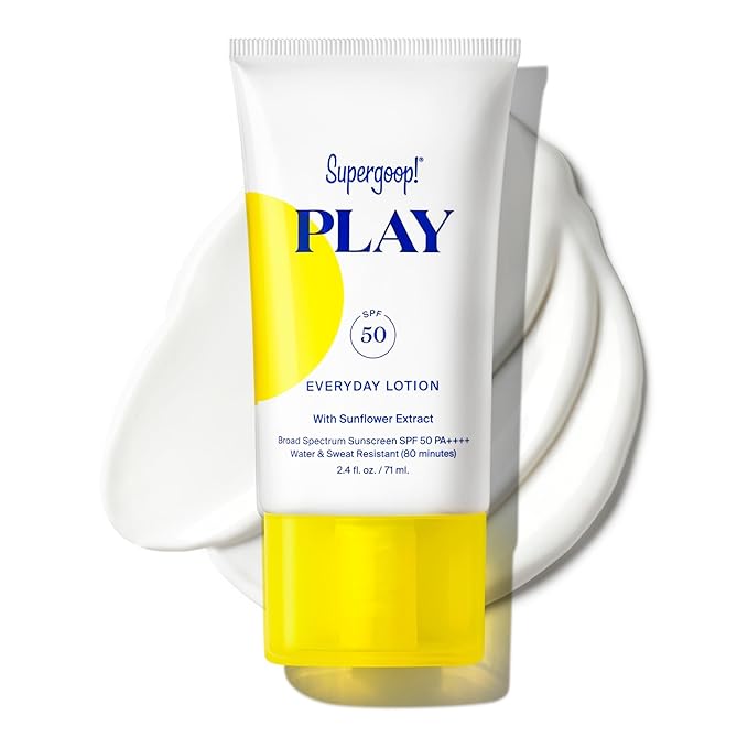Supergoop! PLAY Everyday Lotion SPF 50 - Broad Spectrum Body & Face Sunscreen for Sensitive Skin - Great for Active Days - Fast Absorbing, Water & Sweat Resistant - 2.4 fl oz-FemmiqueWomen