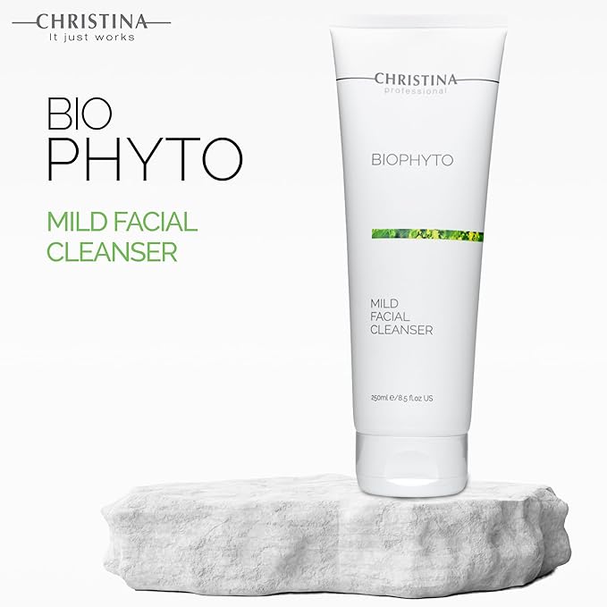 '-CHRISTINA- Biophyto Mild Facial Cleanser with Green Tea and Cucumber Extracts - 250 ml - Soapless Gentle Face Wash and Daily Facial Cleanser for All Skin Types-FemmiqueWomen