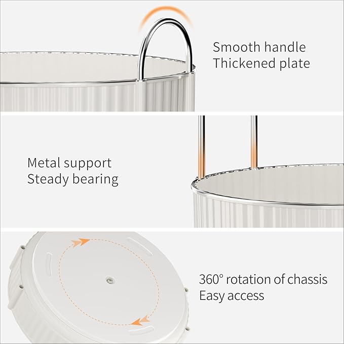 Rotating Makeup Organizer for Vanity,3 Tier High-Capacity Skincare Clear Make Up Storage Perfume Organizers Cosmetic Dresser Organizer Countertop 360 Spinning-FemmiqueWomen